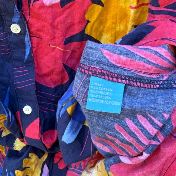 J McLaughlin | Long Sleeve Tropical Floral Print Button Down Shirt size XL - Picture 3 of 4